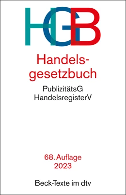 Abbildung von Handelsgesetzbuch: HGB | 68. Auflage | 2023 | 5002 | beck-shop.de