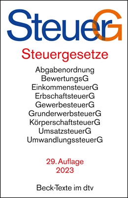 Abbildung von Steuergesetze: SteuerG | 29. Auflage | 2023 | 5765 | beck-shop.de