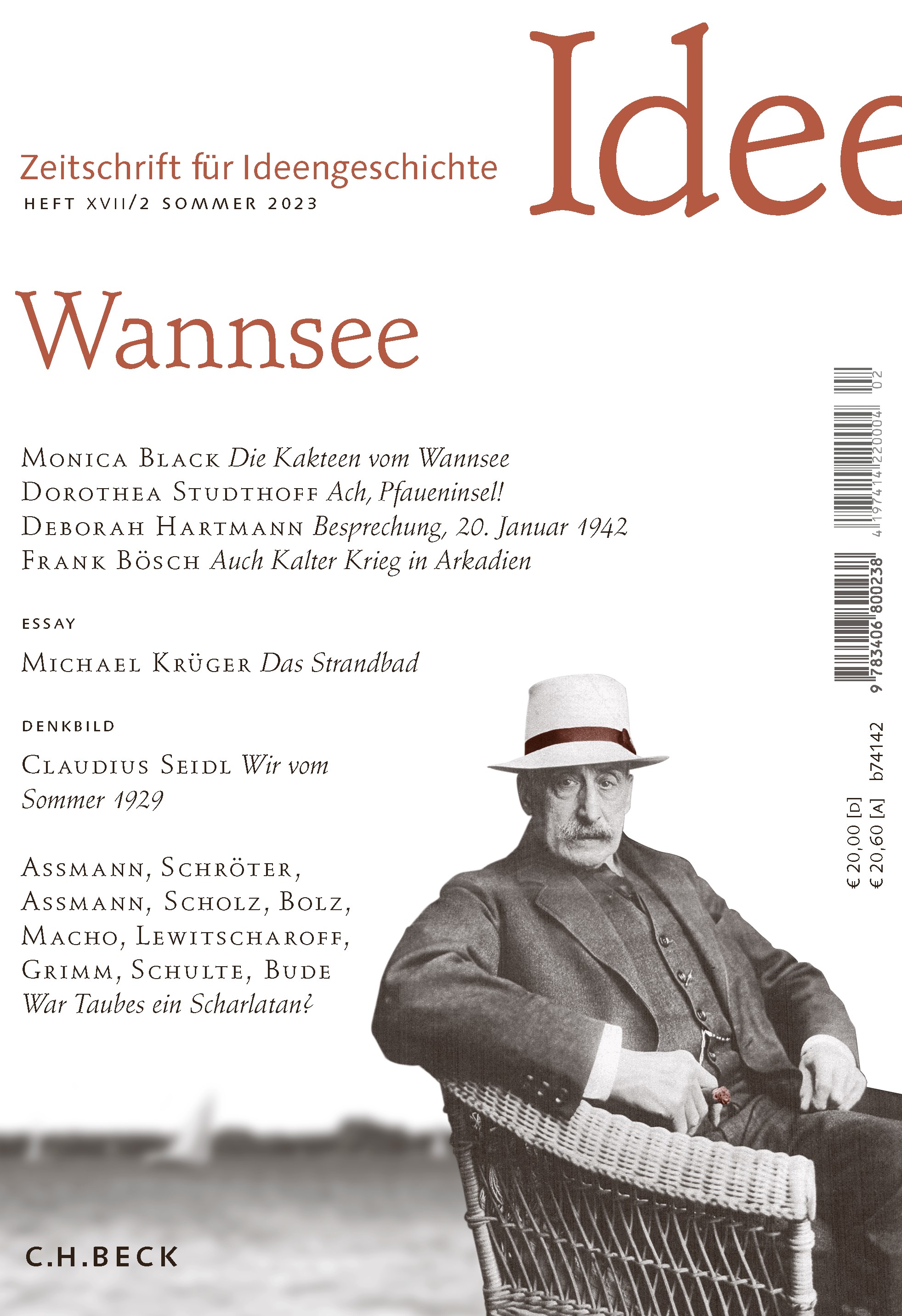 Cover:, Zeitschrift für Ideengeschichte Heft XVII/2 Sommer 2023