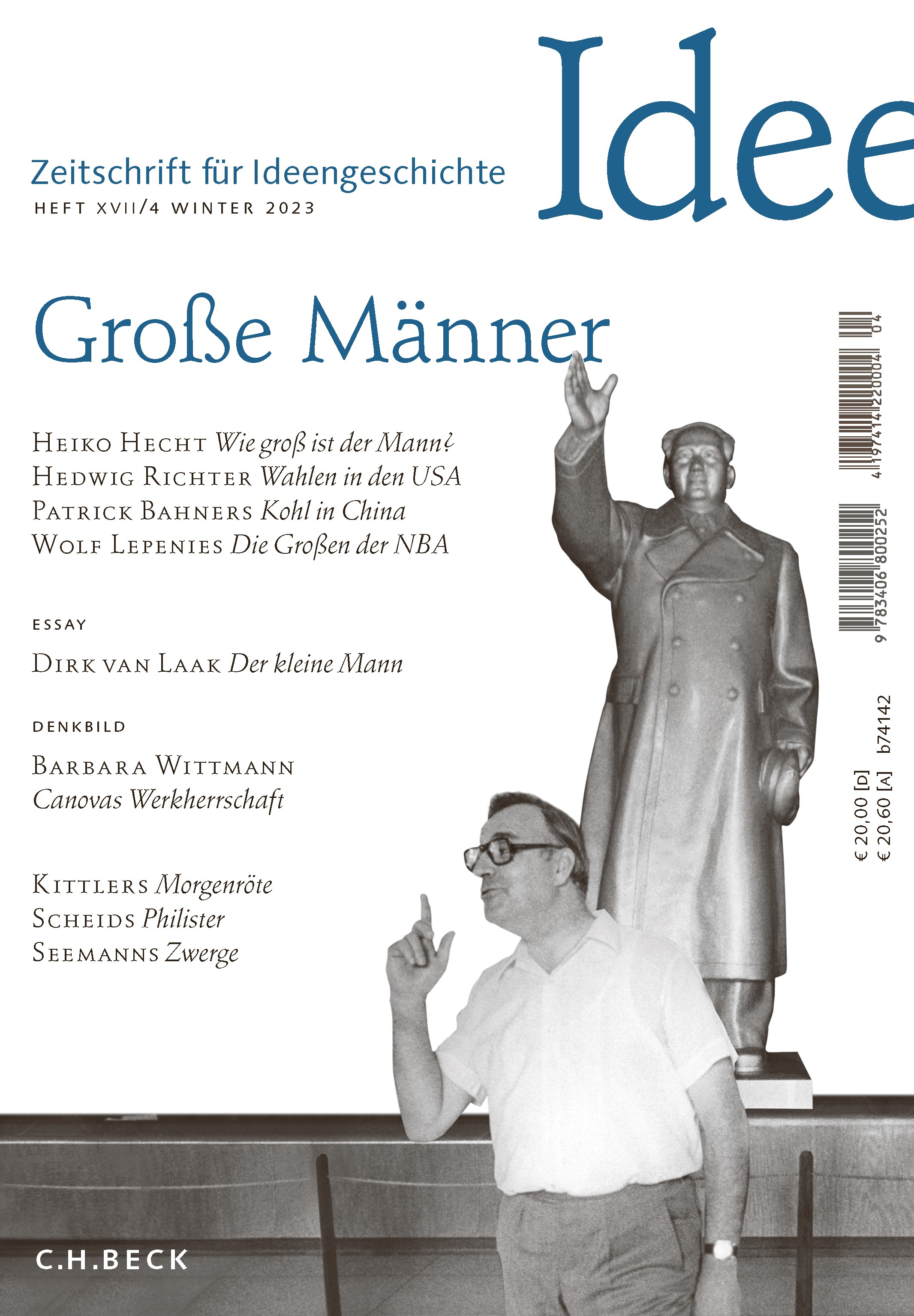 Cover:, Zeitschrift für Ideengeschichte Heft XVII/4 Winter 2023