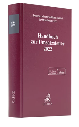 Abbildung von Handbuch zur Umsatzsteuer 2022: USt 2022 | 1. Auflage | 2023 | beck-shop.de