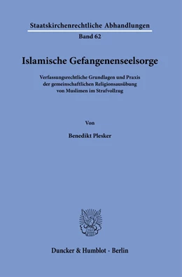 Abbildung von Plesker | Islamische Gefangenenseelsorge. | 1. Auflage | 2022 | 62 | beck-shop.de