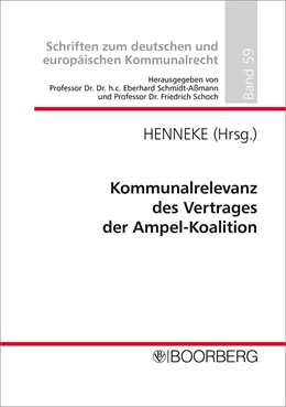 Abbildung von Henneke (Hrsg.) | Kommunalrelevanz des Vertrages der Ampel-Koalition | 1. Auflage | 2022 | 59 | beck-shop.de