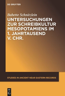Abbildung von Schnitzlein | Untersuchungen zur Schreibkultur Mesopotamiens im 1. Jahrtausend v. Chr. | 1. Auflage | 2022 | beck-shop.de