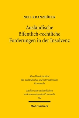 Abbildung von Kranzhöfer | Ausländische öffentlich-rechtliche Forderungen in der Insolvenz | 1. Auflage | 2023 | beck-shop.de