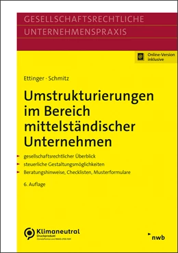 Abbildung von Ettinger / Schmitz | Umstrukturierungen im Bereich mittelständischer Unternehmen | 6. Auflage | 2023 | beck-shop.de