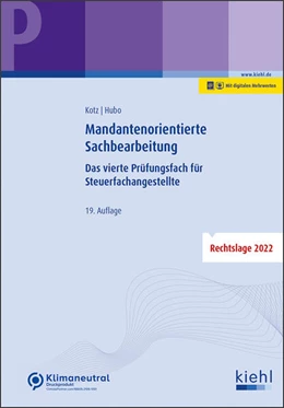 Abbildung von Kotz / Hubo | Mandantenorientierte Sachbearbeitung (Online Version) | 19. Auflage | 2022 | beck-shop.de