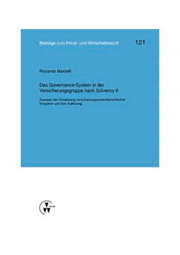 Abbildung von Marcelli | Das Governance-System in der Versicherungsgruppe nach Solvency II | 1. Auflage | 2015 | beck-shop.de