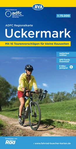 Abbildung von BVA BikeMedia GmbH / Allgemeiner Deutscher Fahrrad-Club e. V. (ADFC) | ADFC-Regionalkarte Uckermark, 1:75.000, mit Tagestourenvorschlägen, reiß- und wetterfest, E-Bike-geeignet, GPS-Tracks-Download | 4. Auflage | 2023 | beck-shop.de