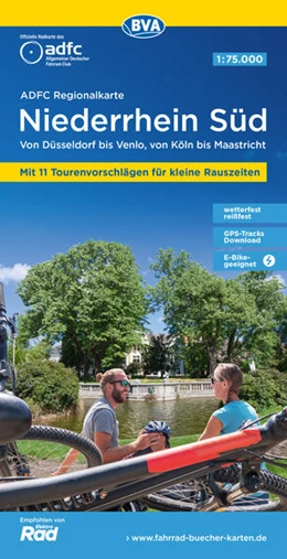 Abbildung von Allgemeiner Deutscher Fahrrad-Club e. V. (ADFC) / BVA BikeMedia GmbH | ADFC-Regionalkarte Niederrhein Süd 1:75.000, mit Tagestourenvorschlägen, reiß- und wetterfest, E-Bike-geeignet, mit Knotenpunkten, GPS-Tracks-Download | 7. Auflage | 2023 | beck-shop.de
