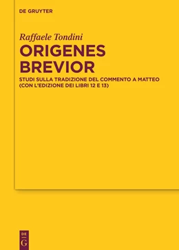 Abbildung von Tondini | Origenes brevior | 1. Auflage | 2023 | 193 | beck-shop.de