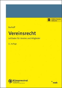Abbildung von Burhoff | Vereinsrecht (Online-Version) | 11. Auflage | 2022 | beck-shop.de