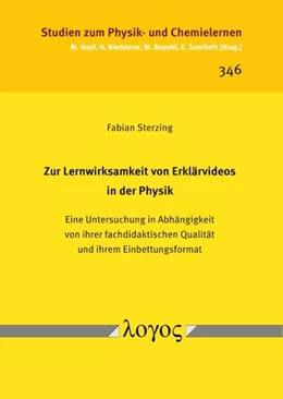 Abbildung von Sterzing | Zur Lernwirksamkeit von Erklärvideos in der Physik | 1. Auflage | 2022 | 346 | beck-shop.de