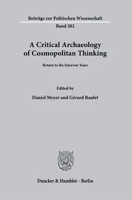 Abbildung von Raulet / Meyer | A Critical Archaeology of Cosmopolitan Thinking. | 1. Auflage | 2022 | 202 | beck-shop.de