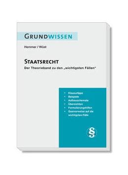 Abbildung von Hemmer / Wüst | Grundwissen Staatsrecht | 9. Auflage | 2022 | beck-shop.de