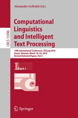 Abbildung von Gelbukh | Computational Linguistics and Intelligent Text Processing | 1. Auflage | 2023 | 13396 | beck-shop.de