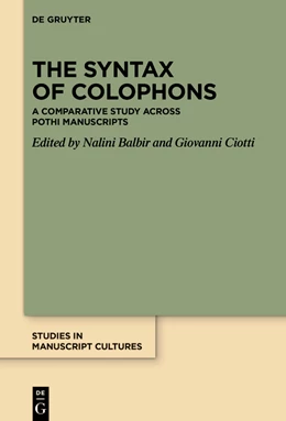 Abbildung von Balbir / Ciotti | The Syntax of Colophons | 1. Auflage | 2022 | beck-shop.de