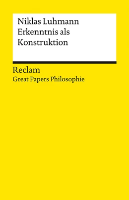 Abbildung von Luhmann / Jahraus | Erkenntnis als Konstruktion | 1. Auflage | 2023 | beck-shop.de