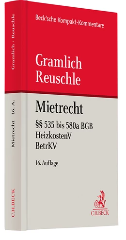 Abbildung von Gramlich / Reuschle | Mietrecht | 16. Auflage | 2024 | beck-shop.de