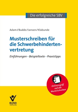 Abbildung von Adam / Budde | Musterschreiben für die Schwerbehindertenvertretung | 1. Auflage | 2023 | beck-shop.de