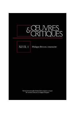 Abbildung von OEUVRES & CRITIQUES XLVII, 1 | 1. Auflage | 2022 | beck-shop.de