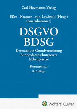 Abbildung von Eßer / Kramer | DSGVO / BDSG: Datenschutz-Grundverordnung, Bundesdatenschutzgesetz und Nebengesetze | 8. Auflage | 2023 | beck-shop.de