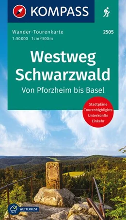 Abbildung von KOMPASS Wander-Tourenkarte Westweg Schwarzwald 1:50.000 | 1. Auflage | 2023 | beck-shop.de