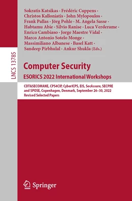 Abbildung von Katsikas / Cuppens | Computer Security. ESORICS 2022 International Workshops | 1. Auflage | 2023 | 13785 | beck-shop.de