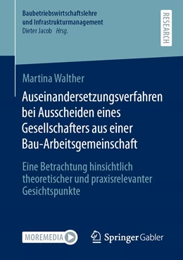 Abbildung von Walther | Auseinandersetzungsverfahren bei Ausscheiden eines Gesellschafters aus einer Bau-Arbeitsgemeinschaft | 1. Auflage | 2023 | beck-shop.de