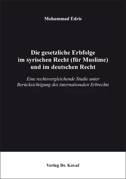 Abbildung von Edris | Die gesetzliche Erbfolge im syrischen Recht (für Muslime) und im deutschen Recht | 1. Auflage | 2023 | 27 | beck-shop.de
