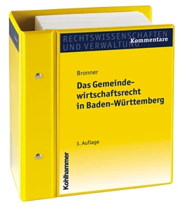 Abbildung von Bronner | Das Gemeindewirtschaftsrecht in Baden-Württemberg | 1. Auflage | 2021 | beck-shop.de