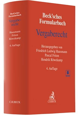 Abbildung von Beck'sches Formularbuch Vergaberecht | 4. Auflage | 2024 | beck-shop.de