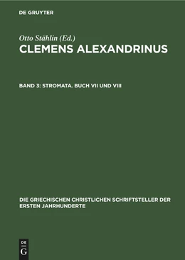 Abbildung von Stählin | Stromata. Buch VII und VIII | 1. Auflage | 2022 | beck-shop.de