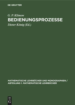 Abbildung von Klimow / König | Bedienungsprozesse | 1. Auflage | 2022 | beck-shop.de