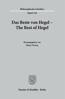 Abbildung von Vieweg | Das Beste von Hegel – The Best of Hegel. | 1. Auflage | 2023 | 110 | beck-shop.de