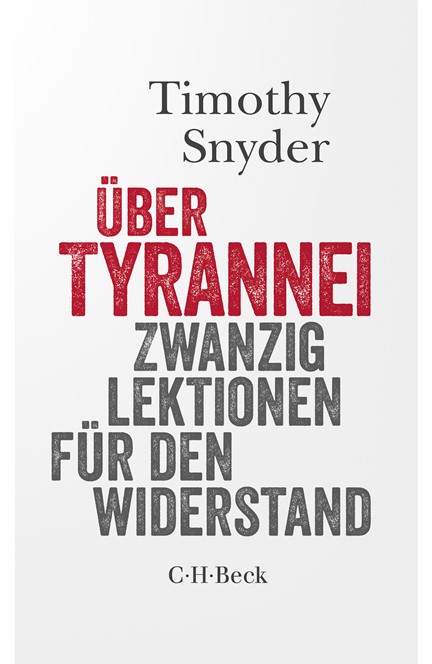 Cover: Timothy Snyder, Über Tyrannei
