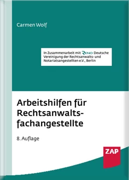 Abbildung von Wolf | Arbeitshilfen für Rechtsanwaltsfachangestellte | 8. Auflage | 2023 | beck-shop.de