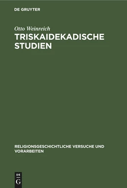 Abbildung von Weinreich | Triskaidekadische Studien | 1. Auflage | 2021 | beck-shop.de
