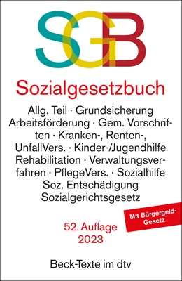 Abbildung von Sozialgesetzbuch mit Sozialgerichtsgesetz: SGB | 52. Auflage | 2023 | 5024 | beck-shop.de