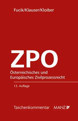 Abbildung von Fucik / Klauser | Österreichisches und Europäisches Zivilprozessrecht - ZPO | 13. Auflage | 2023 | beck-shop.de