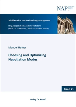 Abbildung von Hefner | Choosing and Optimizing Negotiation Modes | 1. Auflage | 2023 | 21 | beck-shop.de