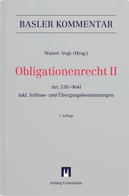 Abbildung von Watter / Vogt | Obligationenrecht II: OR II | 7. Auflage | 2026 | beck-shop.de