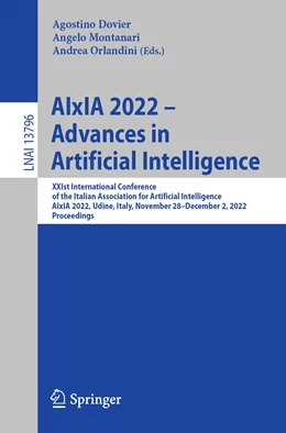Abbildung von Dovier / Montanari | AIxIA 2022 – Advances in Artificial Intelligence | 1. Auflage | 2023 | 13796 | beck-shop.de