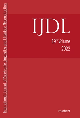 Abbildung von Hill / Kümmel | International Journal of Diachronic Linguistics and Linguistic Reconstruction | 1. Auflage | 2023 | beck-shop.de