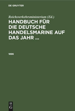 Abbildung von Reichsverkehrsministerium | 1896 | 1. Auflage | 2021 | beck-shop.de