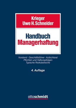 Abbildung von Krieger / Schneider | Handbuch Managerhaftung | 4. Auflage | 2023 | beck-shop.de
