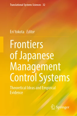 Abbildung von Yokota | Frontiers of Japanese Management Control Systems | 1. Auflage | 2023 | beck-shop.de