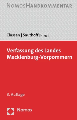 Abbildung von Classen / Sauthoff (Hrsg.) | Verfassung des Landes Mecklenburg-Vorpommern | 3. Auflage | 2023 | beck-shop.de