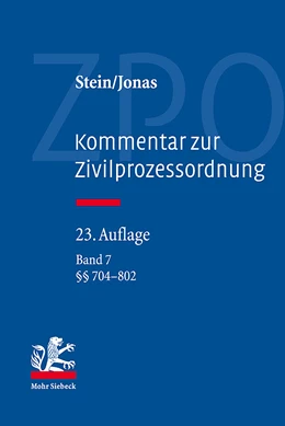 Abbildung von Bork / Roth | Kommentar zur Zivilprozessordnung: ZPO, Band 7: §§ 704-802 | 23. Auflage | 2024 | beck-shop.de