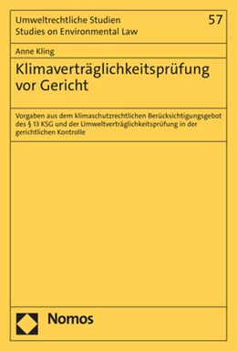 Abbildung von Kling | Klimaverträglichkeitsprüfung vor Gericht | 1. Auflage | 2023 | beck-shop.de
